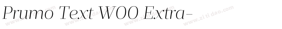 Prumo Text W00 Extra字体转换